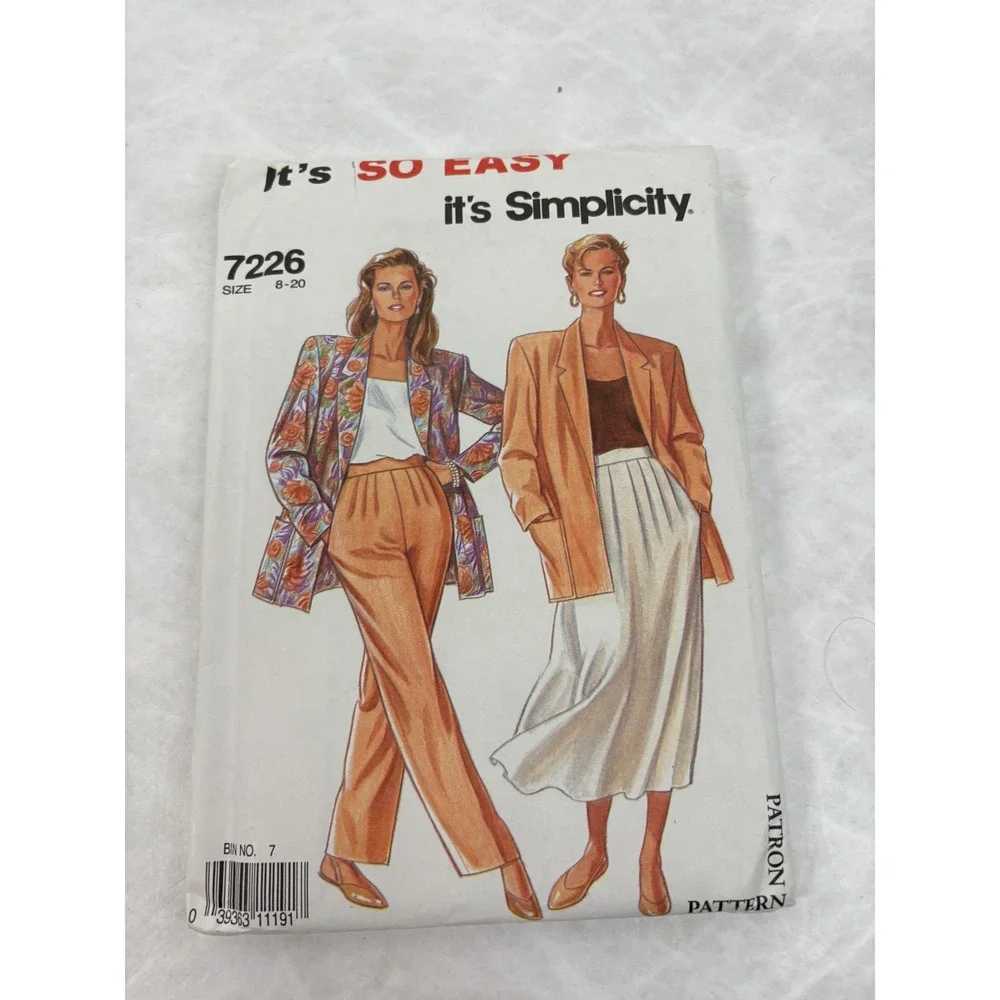 Vintage Sewing Pattern Lot McCall's 8000 Butterick 4749 Simplicity 7226 Retro